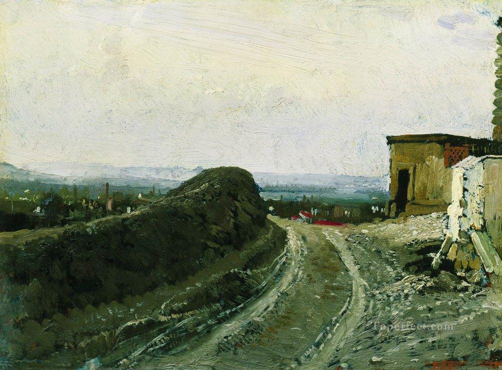 パリのモンマルトルからの道 1876年 イリヤ・レーピン油絵